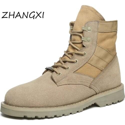 Men Desert Tactical Military Boots Mens Working Safty Shoes Army Combat Boots Militares Tacticos Zapatos Men Shoes Boots Feamle