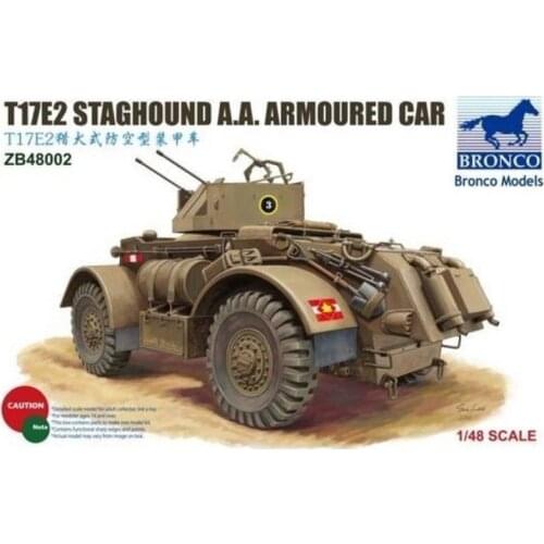 BRONCO ZB48002 1/48 T17E2 Staghound A.A Armoured Car - Scale Model Kit