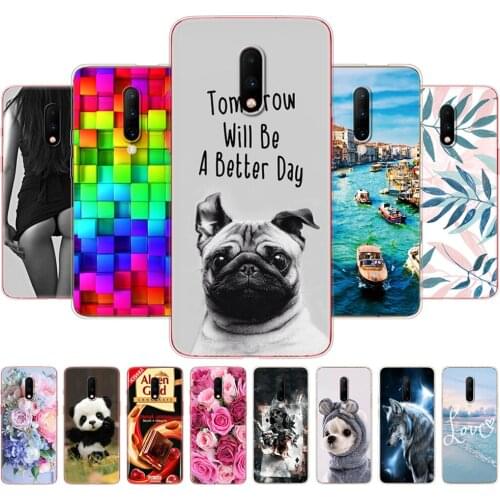 For OnePlus 7 Case for one plus 7 pro Case etui Silicon Soft TPU Back Phone Cover for oneplus 7 pro 2019 Coque bumper 1+7 Bags