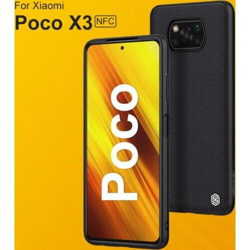 For Xiaomi Poco X3 NFC Case 6.67'' Nillkin Nylon PC Back Cover with Soft TPU bumper Poco X3 NFC phone case cover Pocophone X3