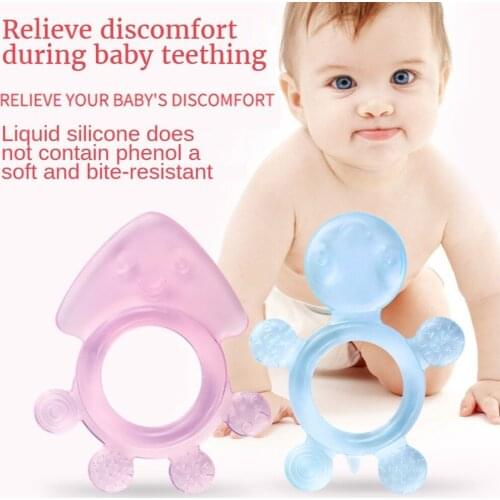 Baby Teethers Safe silica material molar catch bite Soft and Highly Effective Easy to Hold Teething Cartoon gel molar toy