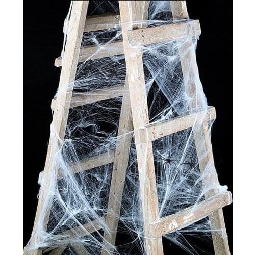 DIY Cobweb Prop Halloween Party Decoration Scary Party Supplies White Stretchy Spider Web Horror For Bar Haund Home DS49