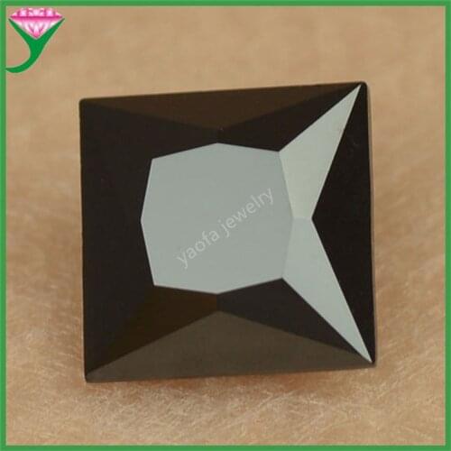 Hot Sale Black Color VVS1 Square Princess Shape Cut Moissanites Stone Synthetic Diamond For Jewelry Making With GRA Certificate
