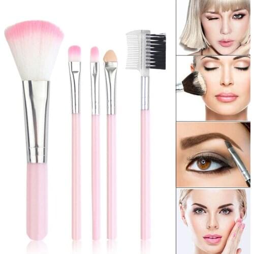 5pcs/set Makeup Brushes Women Girl Makeup Brush Set Tools Eye Shadow Brush Powder Eyebrow Durable Brush Easy To Use