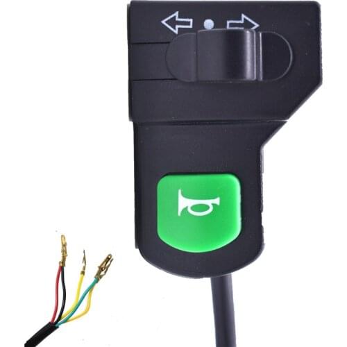 22mm Electric Bicycle Horn with Left and right signal lights Switch Button Motorcycle Scooter Bike Plastic Horn Accessories
