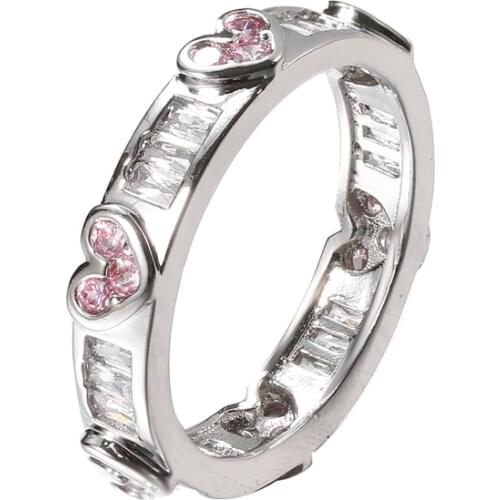 Bettyue Classical Circular Ring With Cute Heart Shape Shiny Zirconia Charming Jewelry For Women Adorable Ornament Party Gift