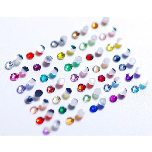 Resin Crystal 1000pcs 2-5mm Color Clear AB Flatback Rhinestone Non Hot Fix Diamonds For Craft Fabric Wedding Dresses Decoration