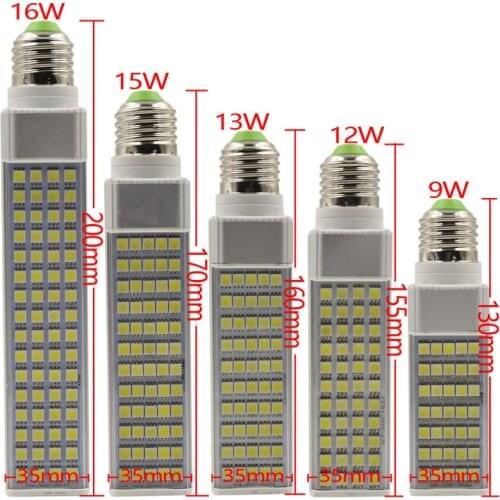 Lampada G23 G24 E27 7W 9W 12W 13W 15W 16W 85V-265V/AC Horizontal Plug lamp SMD5050 Bombillas LED PL Corn Bulb Spot light CE RoHS