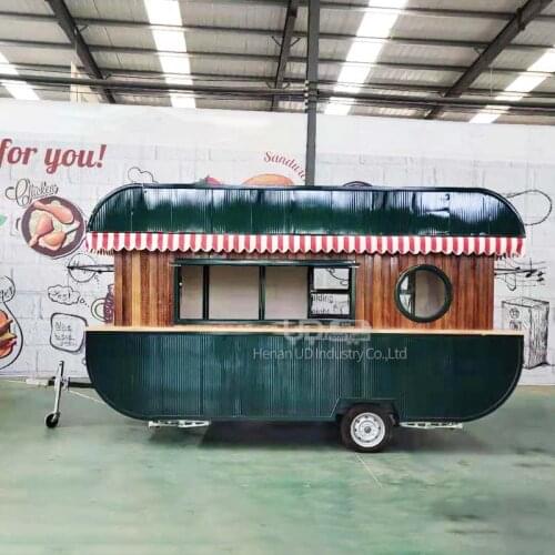 Custom Size Mobile Kitchen Hot Dog Cart Halal Ice Cream Food Truck Trailers