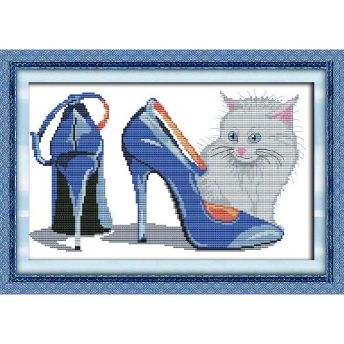 Wait cross stitch kit aida 14ct 11ct count print canvas hand sew cross-stitching embroidery DIY handmade needlework