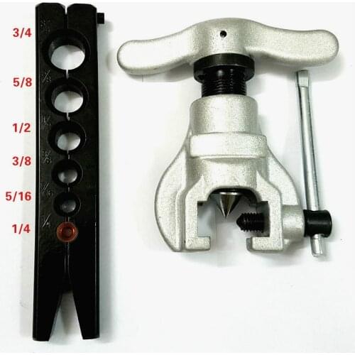 1Set Eccentric Flaring Tool Set Water Gas Brake Line Application Tubing inch 45 Degree Angle Eccentric Cone Type Flaring Tool