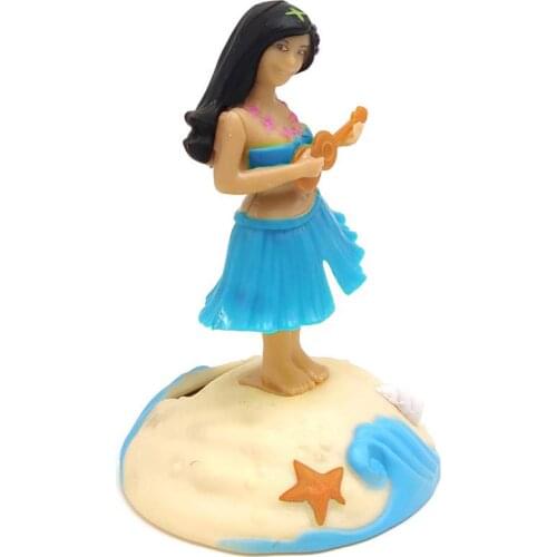 New Fashion Solar Powered Dancing Girl Dancing Solar Girl Toys Car Decor Kids Toys Gift Beauty Grass Skirt Swing