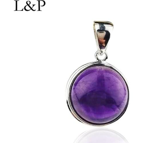 2019 New Fashion Amethyst Pendant For Lady Real 925 Sterling Sivler Pendants Necklace For Anniversary Wedding Gift