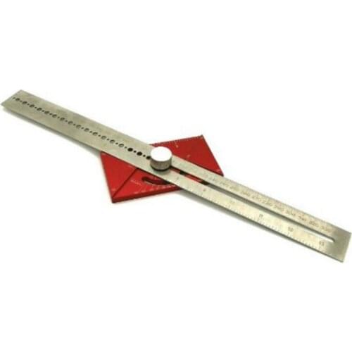 Dividing Line Ruler Angle Ruler Multi-Function Scribing Ruler T-Type Hole Ruler Woodworking Scribing Mark Line Gauge