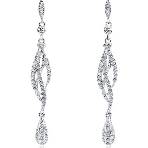 Luxury Crystal Rhinestone Earrings For Women Gift Fashion Earring Jewelry