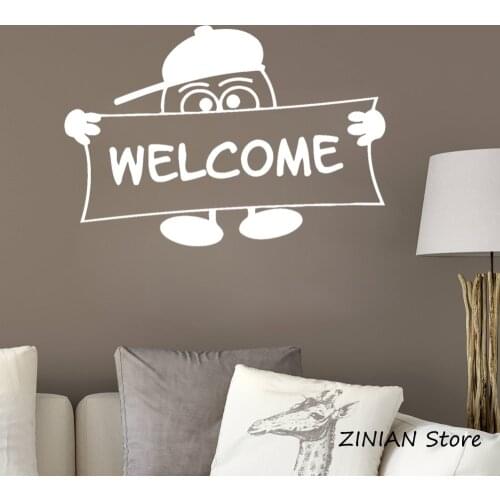 Cool Welcome Home Wall Stickers Home Decor For Living Room Removable Vinyl Hallway Wall Window Door Decals Sweet Decorate Z110