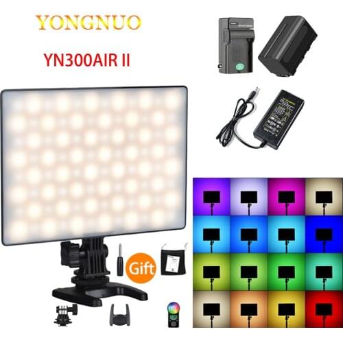 Fill light Yongnuo YN300AIR II RGB adjustable LED video light optional battery with charger kit photography light