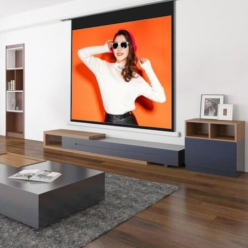CRH-MWA 16:9 HDTV Hidden Installation Ceiling Recessed Electric Motorized Projector Screen With 4K Max White Fiberglass 1.2 Gain
