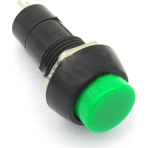 1pc PBS-11A PBS-11B 12mm Self-locking Switchs Green Plastic Push Button Switch Momentary 3A 250V AC 2PIN