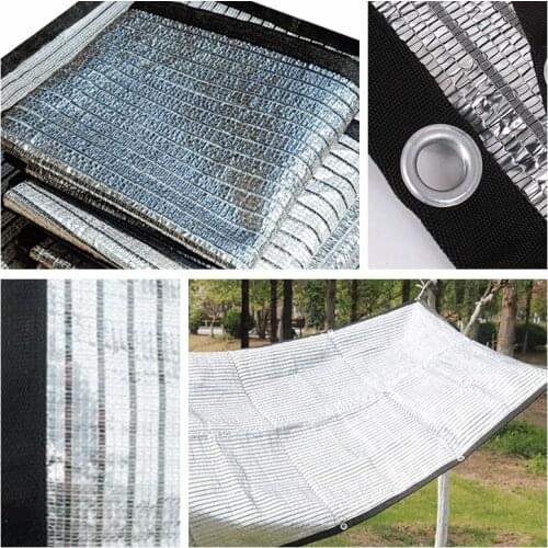 Aluminum Foil Shading Net Garden Reflected Anti-UV Sunshade Net Outdoor Car Sunblock plants Striped Sunscreen Nets