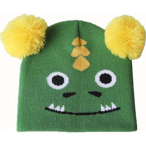 Winter Kids Beanies cute Animal Warm Hat Lion Dinosaur Knitted Cap Hip Hop Boys and Girls Sweet Hat Street Dance Bonnet Skullie