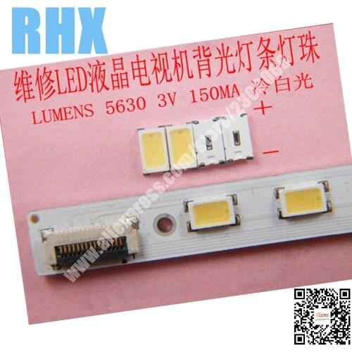 100piece/lot FOR Repair SONY Panasonic LED LCD TV backlight Article lamp SMD LEDs LUMENS 5630 3V Cold white light emitting diode