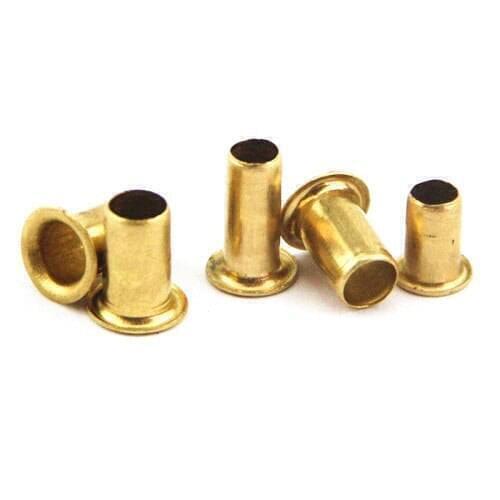 116pcs M2.5 brass hollow rivet double hole rivets single tube screw riveting nails flat head H62 nail