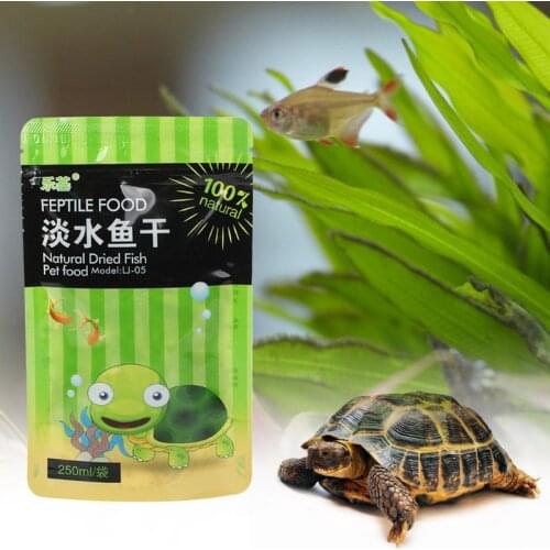 250ml/bag Fish Tank Freshwater Dried Fishes Turtle Feed Water Turtles Brazilian Tortoise Pet Food Calcium Supplement Dropship