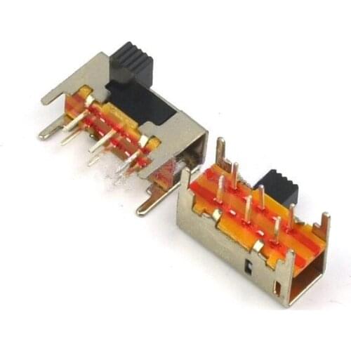 AC 50V 0.5A On/On 2 Position 2P2T DPDT Miniature Slide Switch 6 Pin SK22H03