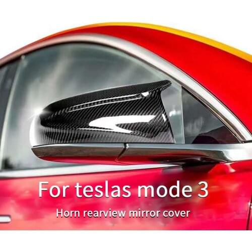 Rear view mirror cover for Tesla model 3 accessories/car accessories model 3 tesla three tesla model 3 carbon/accessoires
