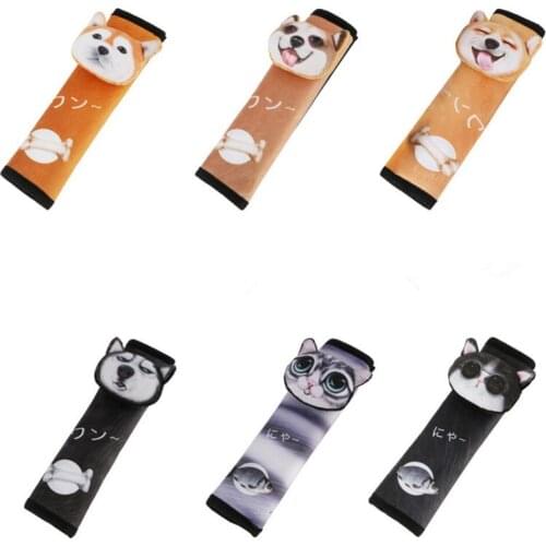 Car Accessories Seat Belt Cover Shoulder Pad Car Styling Shoulder Protector Cartoon Animal Auto Safety Belt Strap Harness Cover