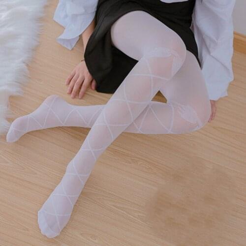 Girl White Tights Lolita Sweet Stockings for Women Lingerie Female Cute Soft Girl Was Thin Cosplay Sexy Pantyhose Dropshipping