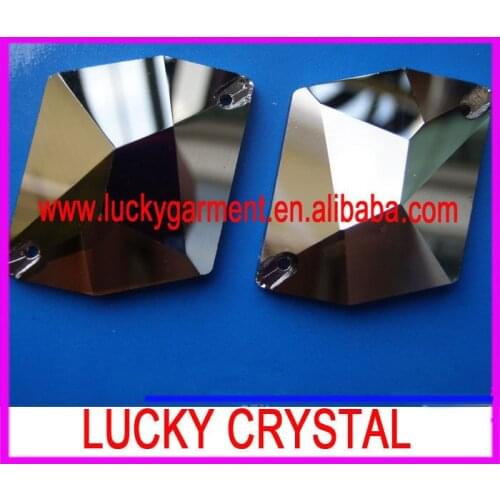 Free shinpping 20*16mm sew on crystal jet hematite color 3070 hot sell very shine and high quality