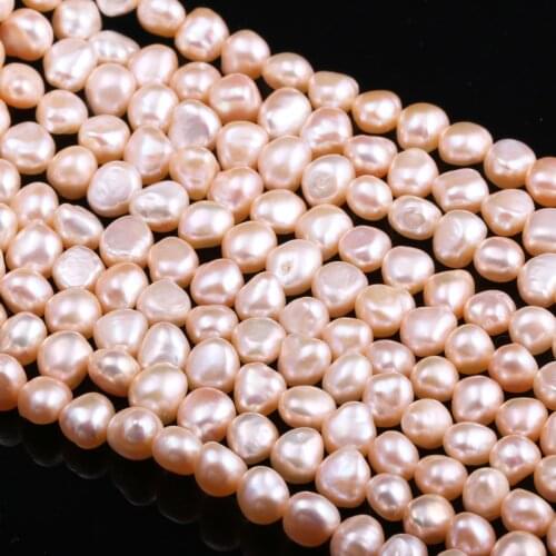 Natural Freshwater Pearl Beads Irregular Pink Pearls Loose Beads for Jewelry Making Necklace DIY Bracelet Accessories 7-8mm