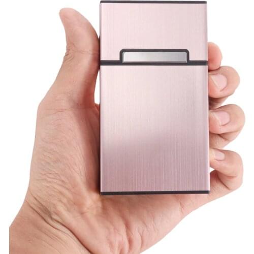 Ultra Thin Fashion Pipe Creative Personality Cigaret Case Slim Metal Box Aluminum Gift Box Mini Cigarette Holder