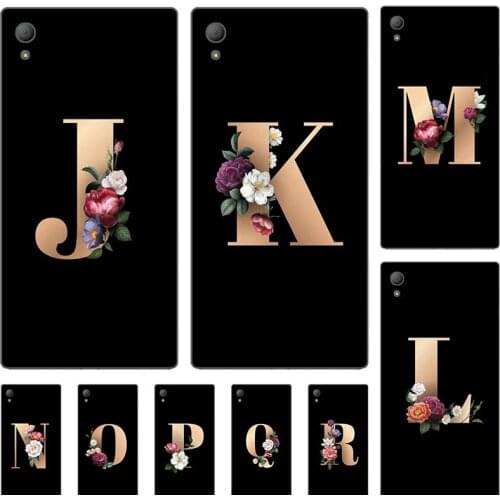 For SONY Xperia X Performance Dual F8132 F8131 XP Dora SS 5.0" Case Funny Custom Name Letter Couple Cover Fashion Black Coque
