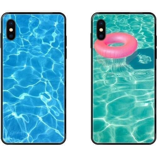 For Xiaomi Mi Note A1 A2 A3 5 5s 6 8 9 10 SE Lite Pro Ultra Swimming Pool Lovely Black Soft TPU Cell Phone Cover Case New