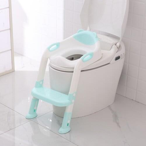 2 Colors Baby Potty Training Seat Childrens Potty Baby Toilet Seat With Adjustable Ladder Infant Toilet Training Folding Seat