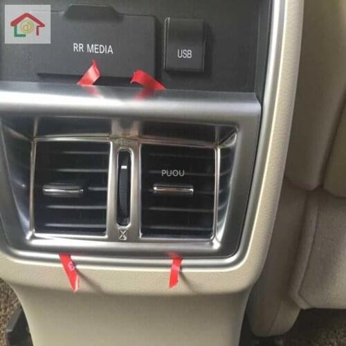 For Nissan Murano 2016 -2019Chrome Front Dashboard Rear Armrest Air Vent Outlet Cover Trim Frame Molding Surround