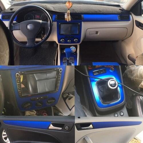 For Volkswagan Bola 2008-2012 Interior Central Control Panel Door Handle Carbon Fiber Stickers Decals Car styling Accessorie