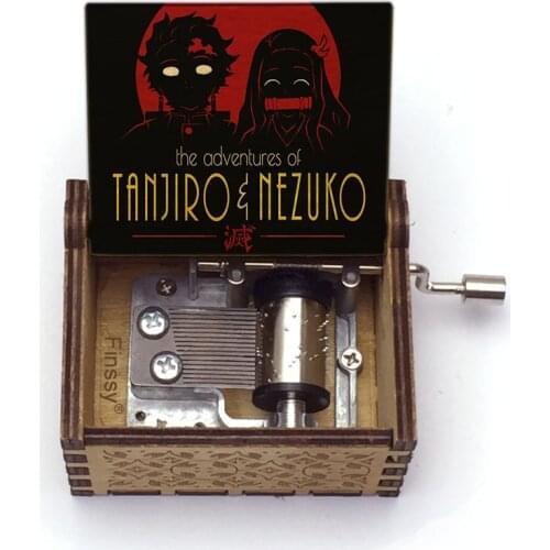 Demon Slayer: Kimetsu no Yaiba Kamado Tanjirou Nezuko Agatsuma Zenitsu Print Castle in the Sky Musical Hand Music Box