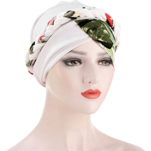 Islam Muslim Bonnet Hijab Women Fashion Floral Print Inner Hijab Caps Elegant Chic India Kopftuch Abayas Muslim Turbans Foulard