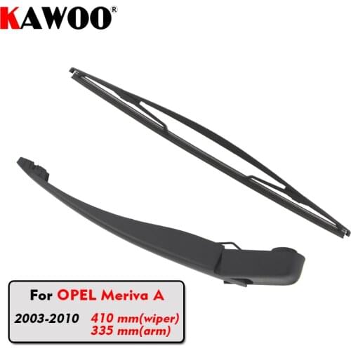 KAWOO Car Rear Wiper Blade Blades Back Window Wipers Arm For OPEL Meriva A Hatchback (2003-2010) 410mm Auto Windscreen Blade