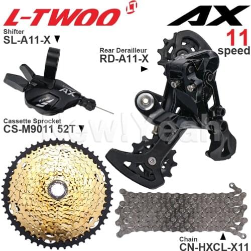 LTWOO AX11 11speed MTB Groupset include Right Shifter Rear Derailleur and SUGEK Cassette Sprocket 50T 52T and KMC Chain