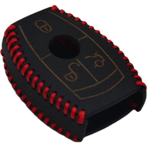 Leather Auto Smart Key Case Cover For Mercedes Benz E Class W203 W211 AMG