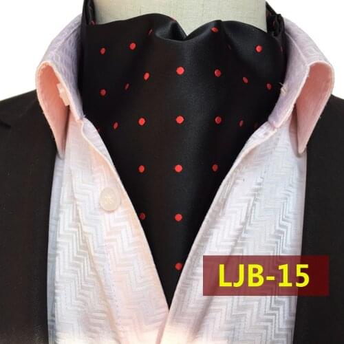 Fashion Classic Design Ties Luxury Red Fancy Paisely Ascot Stylish British Style Jacquard Woven Ascots for Men