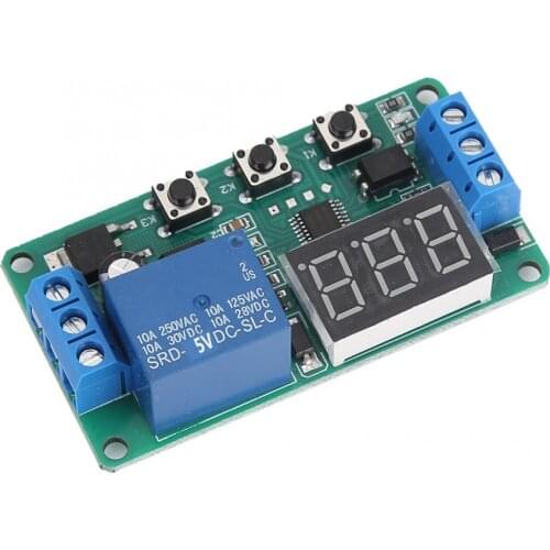 YYC-2 DC 5V/12V Single Channel Timer Control Switch Relay Module Trigger Cycle Adjustable Timer Relay