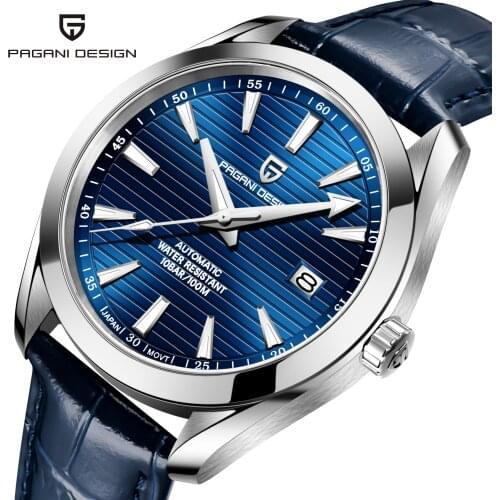 2021 New PAGANI DESIGN Brand 40mm Dial Watches Men Sports 100M Waterproof Luminous Automatic Mechanical Leather Watch For Men