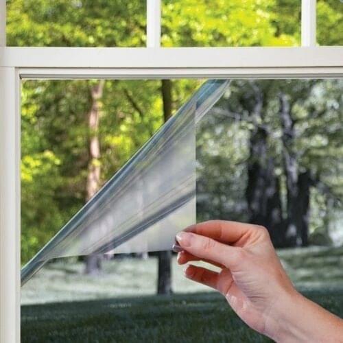 One Way Mirror Glass Film Privacy Self Adhesive Residential DIY Window Film Heat Control Glare Anti UV Window Tint for Office