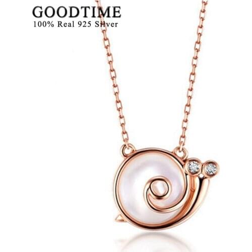 Necklace Silver 925 Sterling Jewelry Special Design Necklaces For Women Trendy Snails Pendant Necklaces Wholesale Party Jewelry